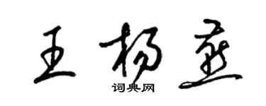 梁錦英王楊燕草書個性簽名怎么寫