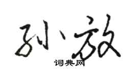 駱恆光孫放行書個性簽名怎么寫