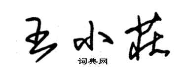 朱錫榮王小莊草書個性簽名怎么寫