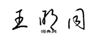 梁錦英王明同草書個性簽名怎么寫