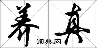 胡問遂養真行書怎么寫