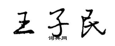 曾慶福王子民行書個性簽名怎么寫