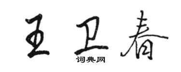 駱恆光王衛春行書個性簽名怎么寫