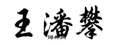 胡問遂王潘攀行書個性簽名怎么寫