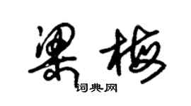 朱錫榮梁梅草書個性簽名怎么寫