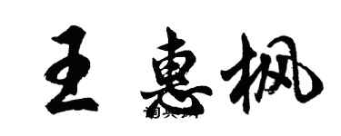 胡問遂王惠楓行書個性簽名怎么寫