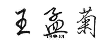 駱恆光王孟菊行書個性簽名怎么寫