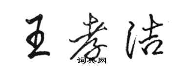 駱恆光王孝潔行書個性簽名怎么寫