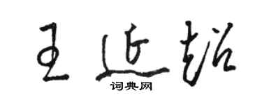 駱恆光王延超草書個性簽名怎么寫