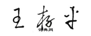 駱恆光王存平草書個性簽名怎么寫