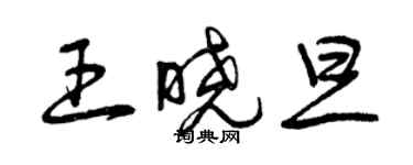 曾慶福王曉旦草書個性簽名怎么寫