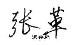 駱恆光張革行書個性簽名怎么寫