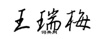 王正良王瑞梅行書個性簽名怎么寫