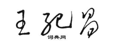 駱恆光王紀昌草書個性簽名怎么寫