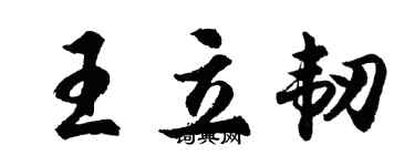 胡問遂王立韌行書個性簽名怎么寫