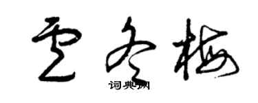 曾慶福盧冬梅草書個性簽名怎么寫