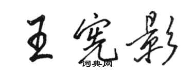 駱恆光王憲影行書個性簽名怎么寫