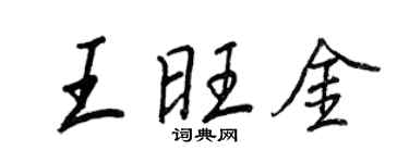 王正良王旺金行書個性簽名怎么寫