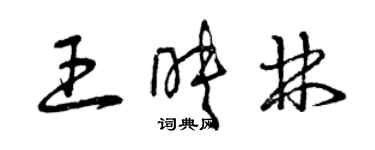 曾慶福王映林草書個性簽名怎么寫