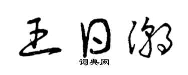 曾慶福王日潮草書個性簽名怎么寫
