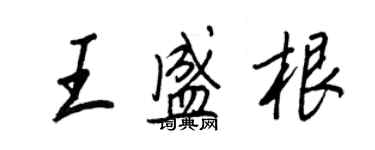 王正良王盛根行書個性簽名怎么寫