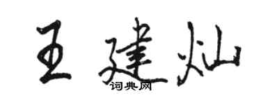 駱恆光王建燦行書個性簽名怎么寫