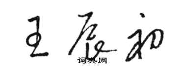 駱恆光王辰初草書個性簽名怎么寫