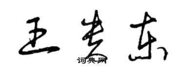 曾慶福王貴東草書個性簽名怎么寫