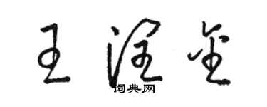 駱恆光王潤金草書個性簽名怎么寫