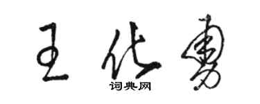 駱恆光王化勇草書個性簽名怎么寫