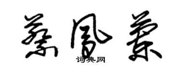 朱錫榮蔡鳳蘭草書個性簽名怎么寫