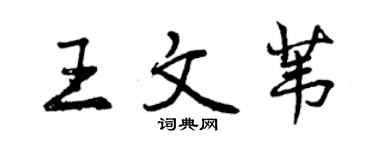 曾慶福王文葦行書個性簽名怎么寫