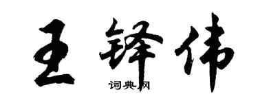 胡問遂王鐸偉行書個性簽名怎么寫