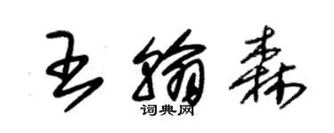 朱錫榮王翰森草書個性簽名怎么寫