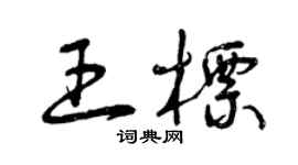 曾慶福王標草書個性簽名怎么寫