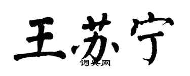 翁闓運王蘇寧楷書個性簽名怎么寫