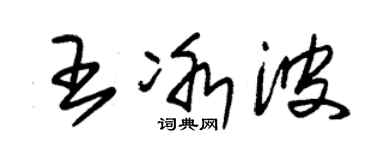 朱錫榮王冰波草書個性簽名怎么寫