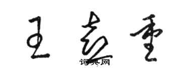 駱恆光王喜重草書個性簽名怎么寫