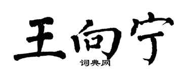 翁闓運王向寧楷書個性簽名怎么寫