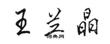 駱恆光王蘭晶行書個性簽名怎么寫