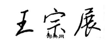 王正良王宗展行書個性簽名怎么寫