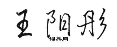 駱恆光王陽彤行書個性簽名怎么寫