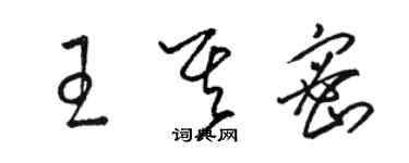 駱恆光王其密草書個性簽名怎么寫