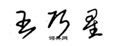 朱錫榮王巧星草書個性簽名怎么寫
