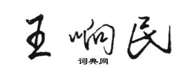 駱恆光王響民行書個性簽名怎么寫
