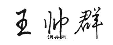 駱恆光王帥群行書個性簽名怎么寫