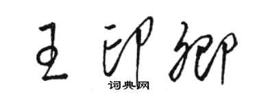 駱恆光王印卿草書個性簽名怎么寫