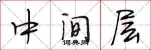 段相林中間層行書怎么寫