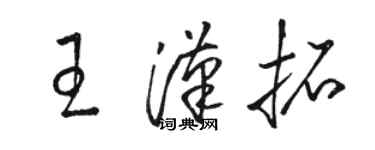 駱恆光王漢拓草書個性簽名怎么寫