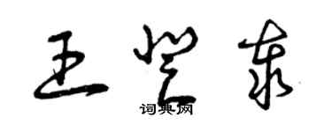 曾慶福王登泰草書個性簽名怎么寫